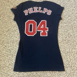 Vintage Speedo Michael Phelps Womens T-Shirt Size S Small 2004 Olympics Team USA